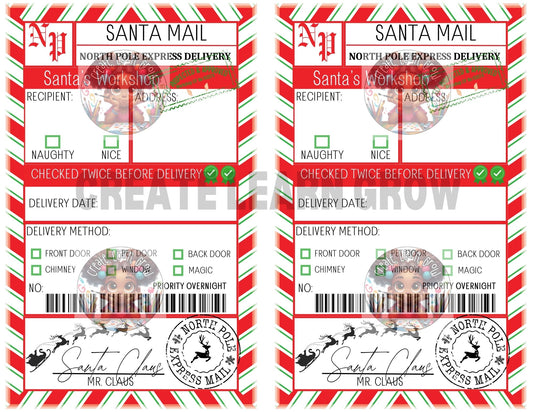 Santa Gift Package Label